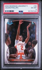 2022 BOWMAN CHROME UNIVERSITY #46 JULIAN PHILLIPS PSA 6
