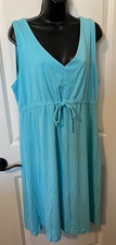 NWT $74 FRESH PRODUCE TANK TOP Dress XL AQUA BLUE TRAVEL VACA CRUISE USA MARINE