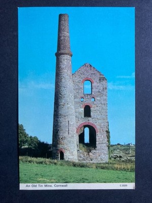 Eine alte Blechmine Cornwall Vintage Postkarte P83