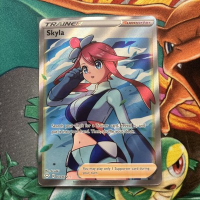 Pokémon TCG Skyla Full Art Ultra Rare Trainer Shining Fates 72/72 NM/M Condition