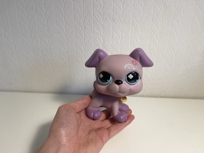 Littlest pet shop LPS Deco Pets purple dog puppy boxer Hund Large Jumbo sized