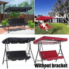 Stylish Outdoor Patio Swing Seat Chair Bench with Canopy for 3 Persons