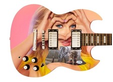 Taylor Swift Evermore Signed Autographed Custom Photo Graphics Guitar ACOA ACOA