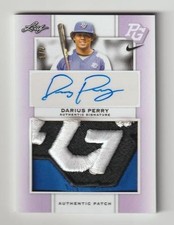 DARIUS PERRY 2018 LEAF PERFECT GAME ALL-AMERICAN CLASSIC PATCH AUTOGRAPH S/N 1/2
