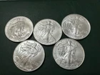 Lot of 5 - $1 American Silver Eagle Coin 1 oz BU - 2010