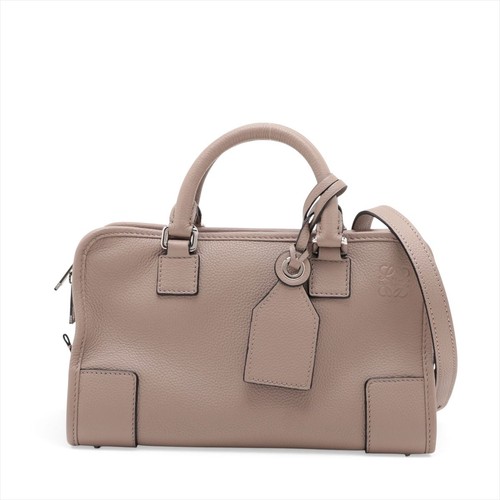 Loewe Amazona 23 Handbag Leather Beige Unisex #ALB9283