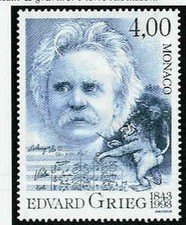 Monaco No 1908 ** MNH E Grieg Troll Paintings Year 1993