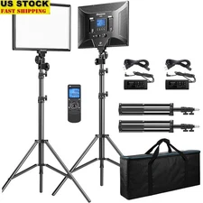 Bi-Color LED Video Light Wireless Control Adjustable Brightness Tripod Included