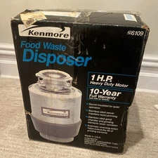 Kenmore Sears 42-6109 Heavy Duty 1 HP Food Waste Disposer Garbage Disposal NOS