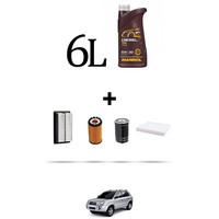 Hoffcar Wartungskit 4 Filter Und 6L ÖL FüR Hyundai Tucson 2.0 Crdi 83KW Ab 20
