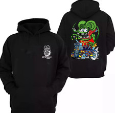 NEW Rat Fink Ed Roth Hoodie Black hoodie All Size ED764