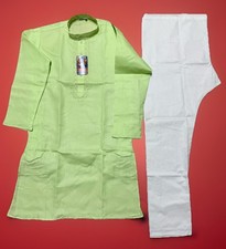 NWT Men's Kurta PAJAMA SET SZ 38 M LIGHT GREEN mehendi eid India-USA seller