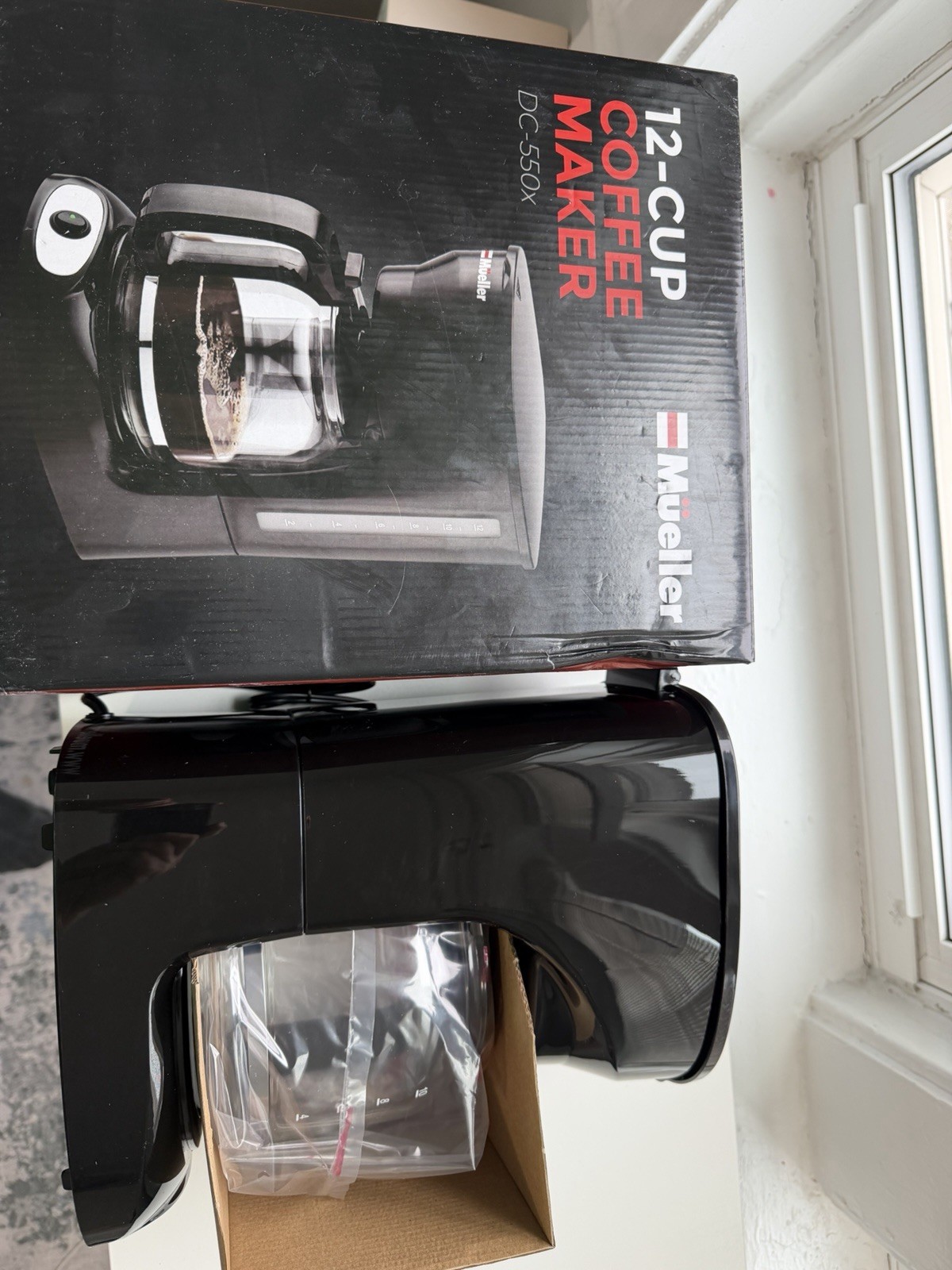 Glass Carafe Auto Keep Warm Black