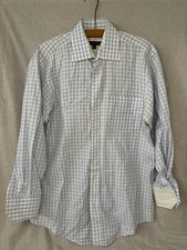 Ted Baker London men  s Long Sleeve Button Down dress Shirt Blue 15 1/2 32/33