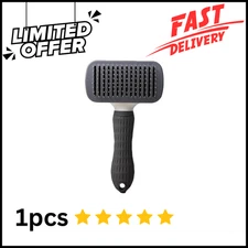 Easy Clean Massage Handle Slicker Brush Pet Grooming Shedding Tool Dog Cat Bunny