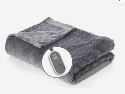 Pure Enrichment Deluxe Twin Heated Blanket, 10 Heat Settings, Auto Shut-Off