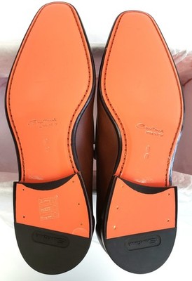 Santoni Leather Penny Loafers Brown Santoni Sz Right 9D, Left 8D / US R 10, L 9 Santoni Leather Penny Loafers Brown Santoni Sz Right 9D  main image 2