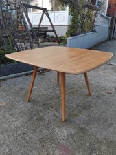 Ercol Drop Leaf Windsor Dining Table – Model 383 Solid Wood Mid Century Free 🚚