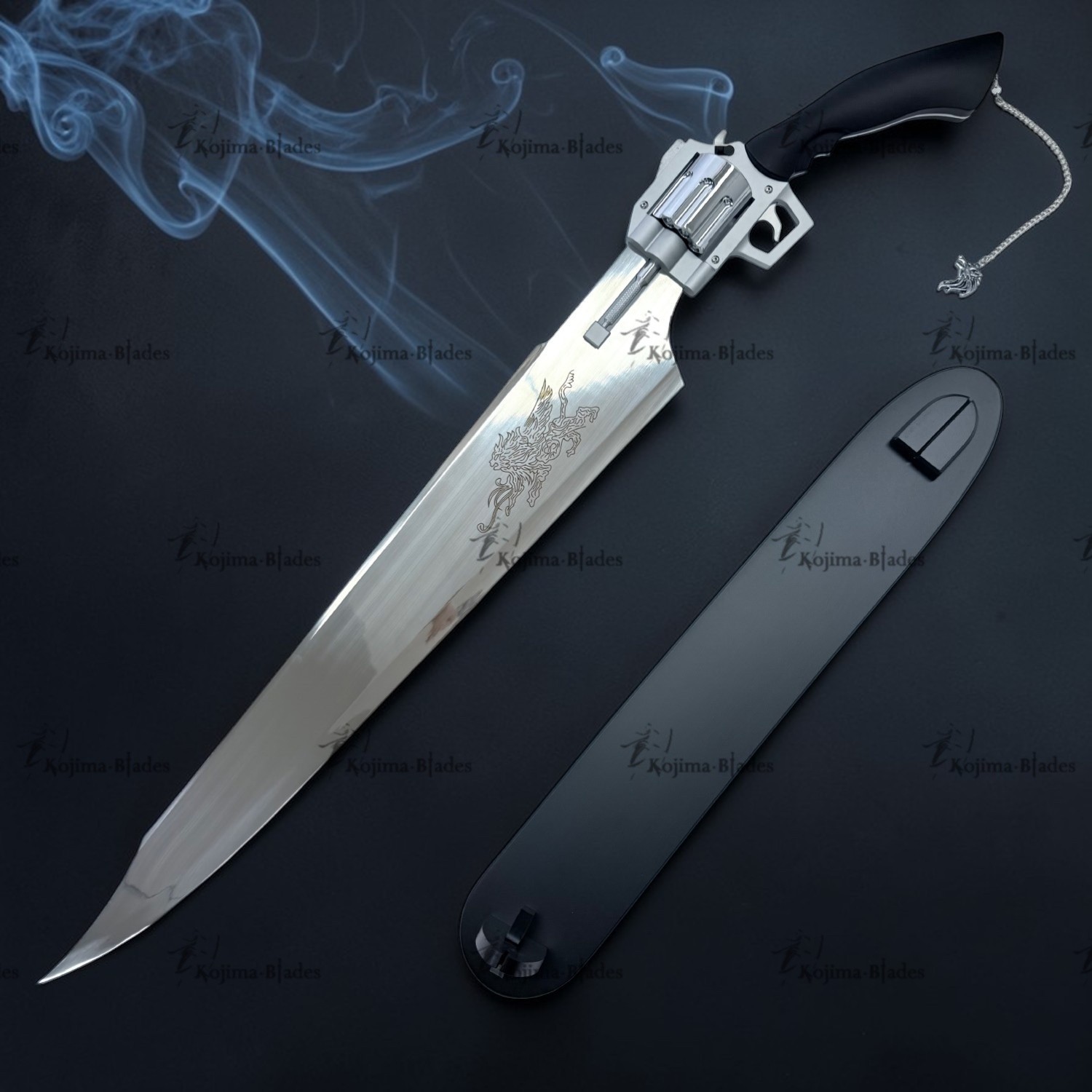 Espada Final Fantasy VIII FF8 Squall Leonhart GunBlade Full Metal Tamaño Natural