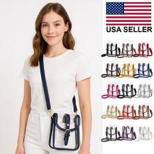UNNI Transparent Clear Adjustable Cross Body Stadium Concert Transparent Handbag