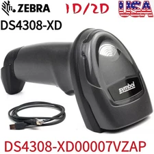 Zebra Symbol DS4308-XD Extreme Density 2D/1D/QR Barcode Scanner with USB Cable