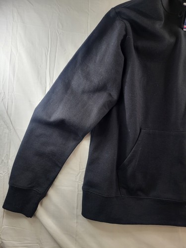 Felpa Champion con cappuccio uomo taglia large nera pile abbigliamento sportivo pullover cappuccio nuova con etichetta - Foto 7 di 16