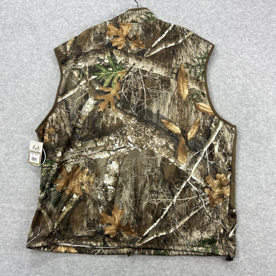 Realtree Vest Mens XXXL Edge Camo Tree Stand Hunting Camping Outdoor Sports NEW - Image 2 of 4