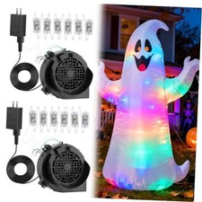 2pcs 1.2A Inflatable Blower Fan for Outdoor Halloween Colorful Lights