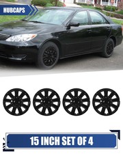 15 4pcs Black Steel Wheel Covers Hubcaps For 2002-2006 Toyota Camry Snap-on 15 4pcs Black Steel Wheel Covers Hubcaps For 2002-2006 Toyota Camry Snap-on