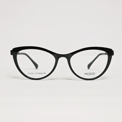 MODO 7037 Women's Ultra-Light Titanium Cat Eye Glasses in Black  | 53mm