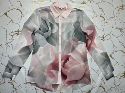 Ted Baker Damen Hemd geblümt bunt Tanisha Knopfleiste leicht Größe 2 - Bild 1 von 4