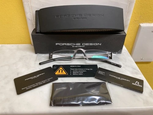 PORSCHE DESIGN READING GLASSES NIB/UNUSED! P'8811 GUNMETAL WITH 2.0 POWER LENES.