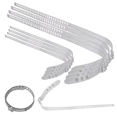 8x TECPO SCHELLEN für ACHSMANSCHETTEN 28-124 mm OHRSCHELLEN 4x LANG 4x KURZ