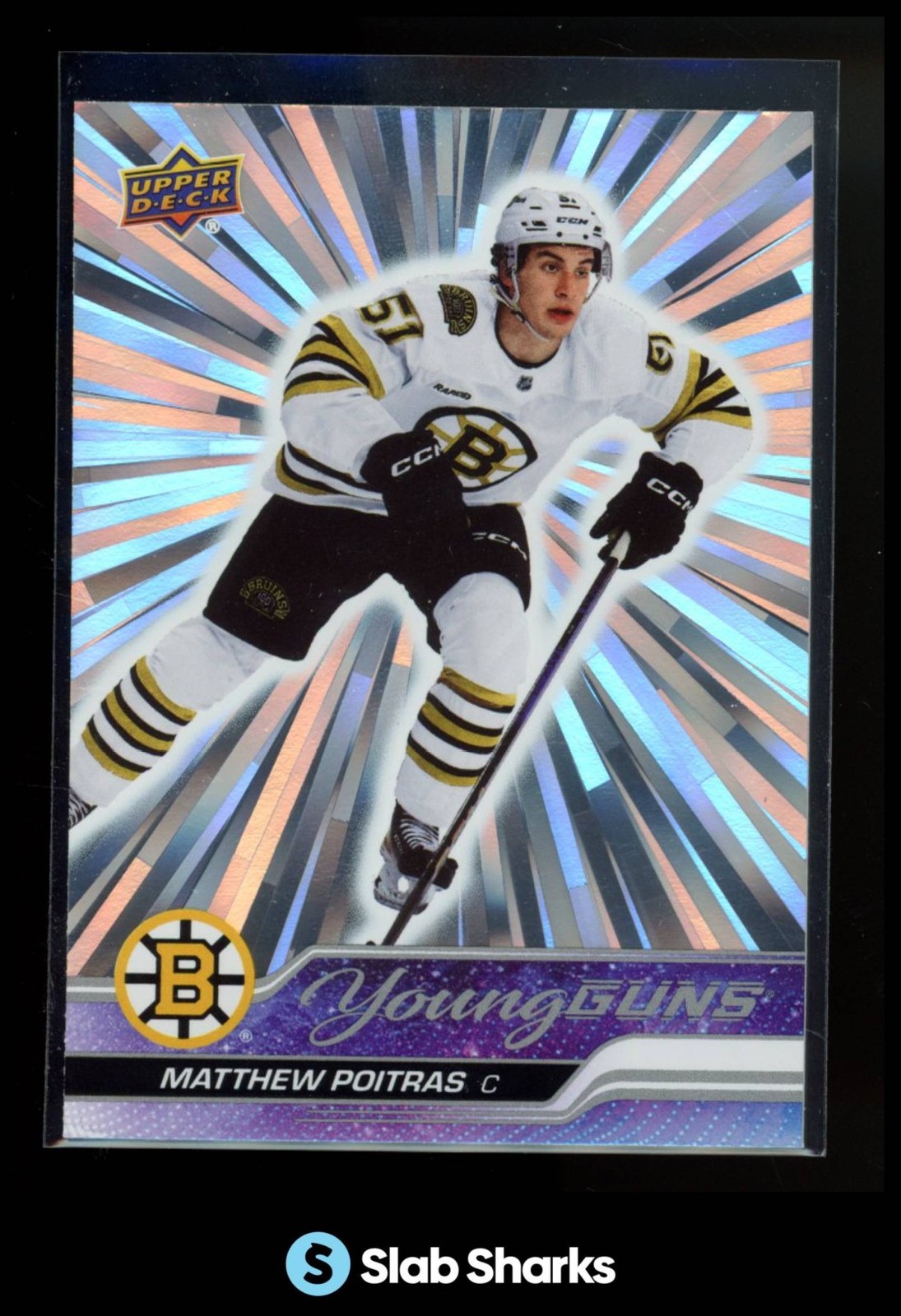 2023 UPPER DECK #478 MATTHEW POITRAS OUTBURST SILVER YOUNG GUNS RC ROOKIE