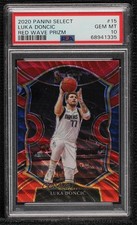 2020 Select Concourse Red Wave Prizm Luka Doncic Dončić #15 PSA 10 GEM MT 0x5i