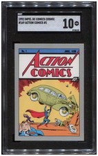 Action Comics #1 1992 DC Cosmic Cards Superman SGC 10 Gem Mint 1st Iconic Cover