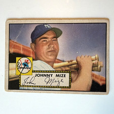 Topps 1952 Baseball Johnny Mize New York Yankees #129 Base Set Original