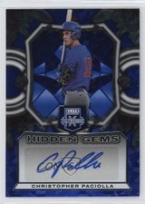 2023 Panini Elite Extra Edition Hidden Gems Blue Christopher Paciolla Auto 1v1