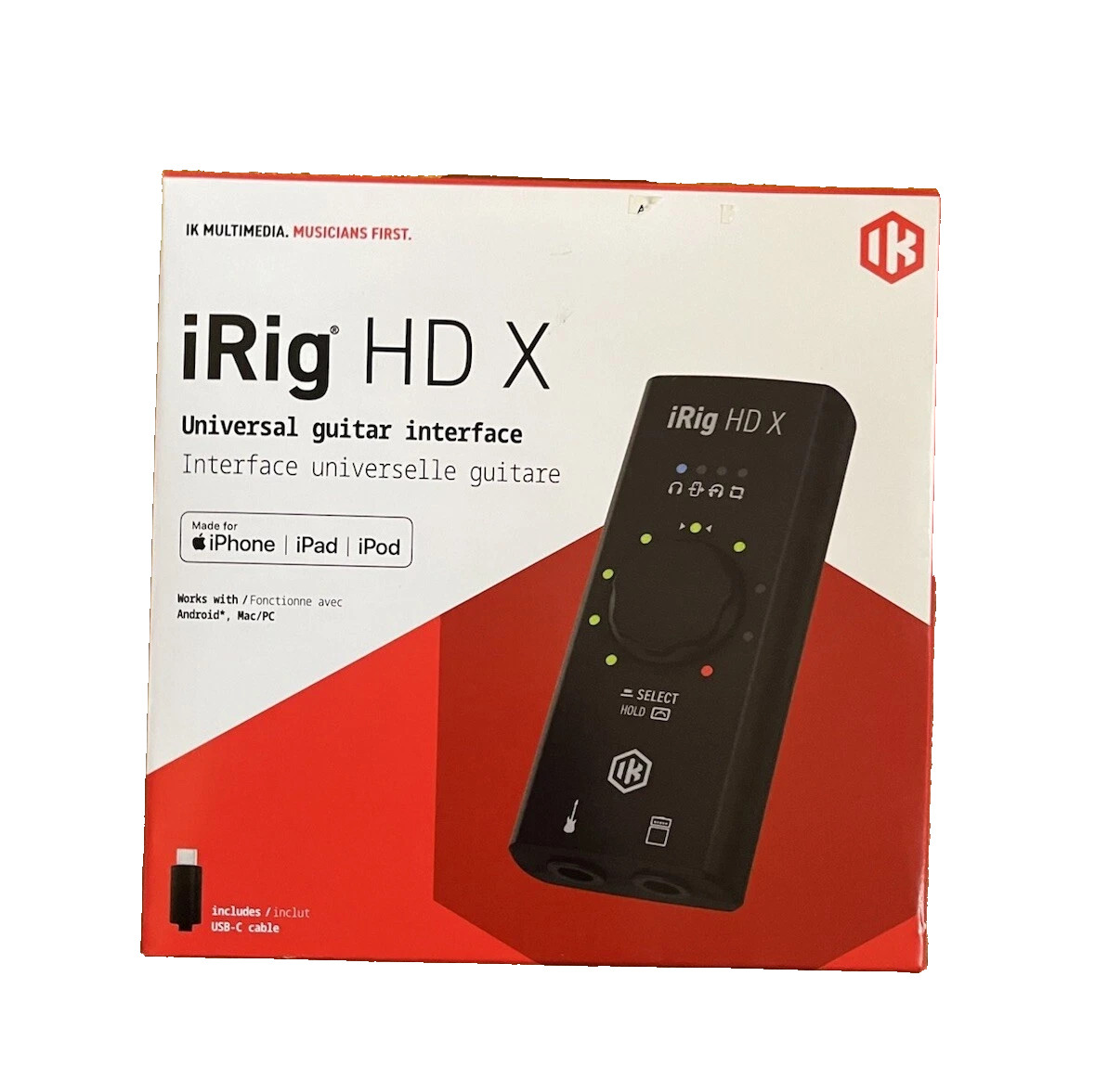 IK Multimedia iRig HDX Digital Guitar Audio Interface For iPhone, iPad, Mac & PC