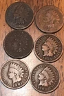 Indian Cents 1880X3,1895, 1901,1903, Get (6) Actual Penny’s Nice Looking C325