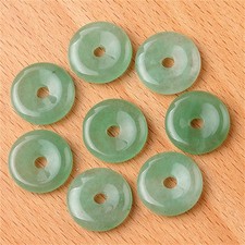 5Pcs 20x4mm Green Aventurine Donut Chakra charms Pendant Bead C931