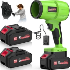 Electric Leaf Blower Cordless with Battery and Charger 600,000RPM Green
