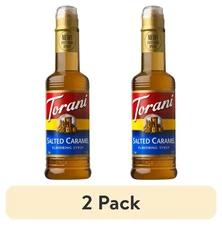 (2 pack) Torani Original Salted Caramel Syrup, Authentic Coffeehouse Syrup