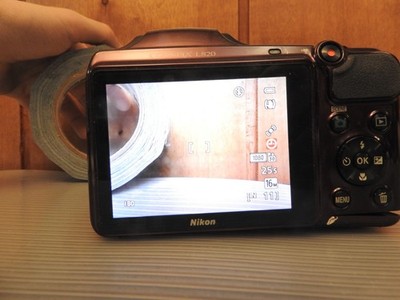 Nikon Coolpix L820 RARE MAROON Camera, 30x optical Zoom. Powers on