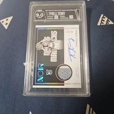 Tyrell Terry Autographed Basketball Card HGA 9.0 Mint Condition Official