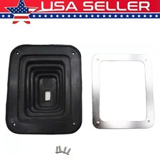 Small Rubber Shifter Boot Kit Universal With Chrome Plate 5-58 X 6-34 New