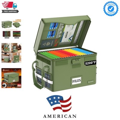 5200°F Fireproof Document Box with Lock,Heat Insulated File Organizer Storage...