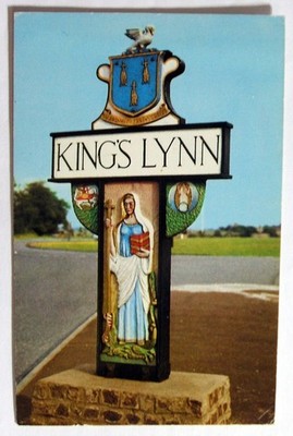 Postkarte - KINGS LYNN SIGN, , KINGS LYNN, NORFOLK, PT13776, 1976 (NFK1-8)