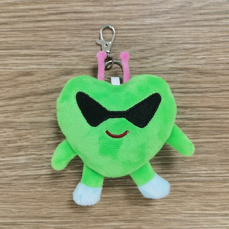 2pc Stray Kids HEART TUNG Green Pink Plush Doll Keychain CASE 143