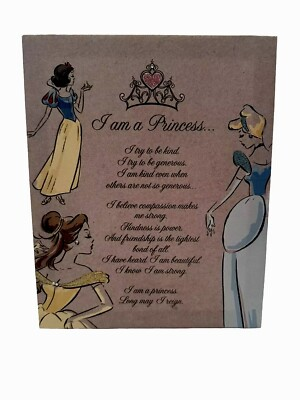 #ad Disney 3 Princesses ❤️ Wall Art quot;I Am A Princessquot; 12x16 $11.20